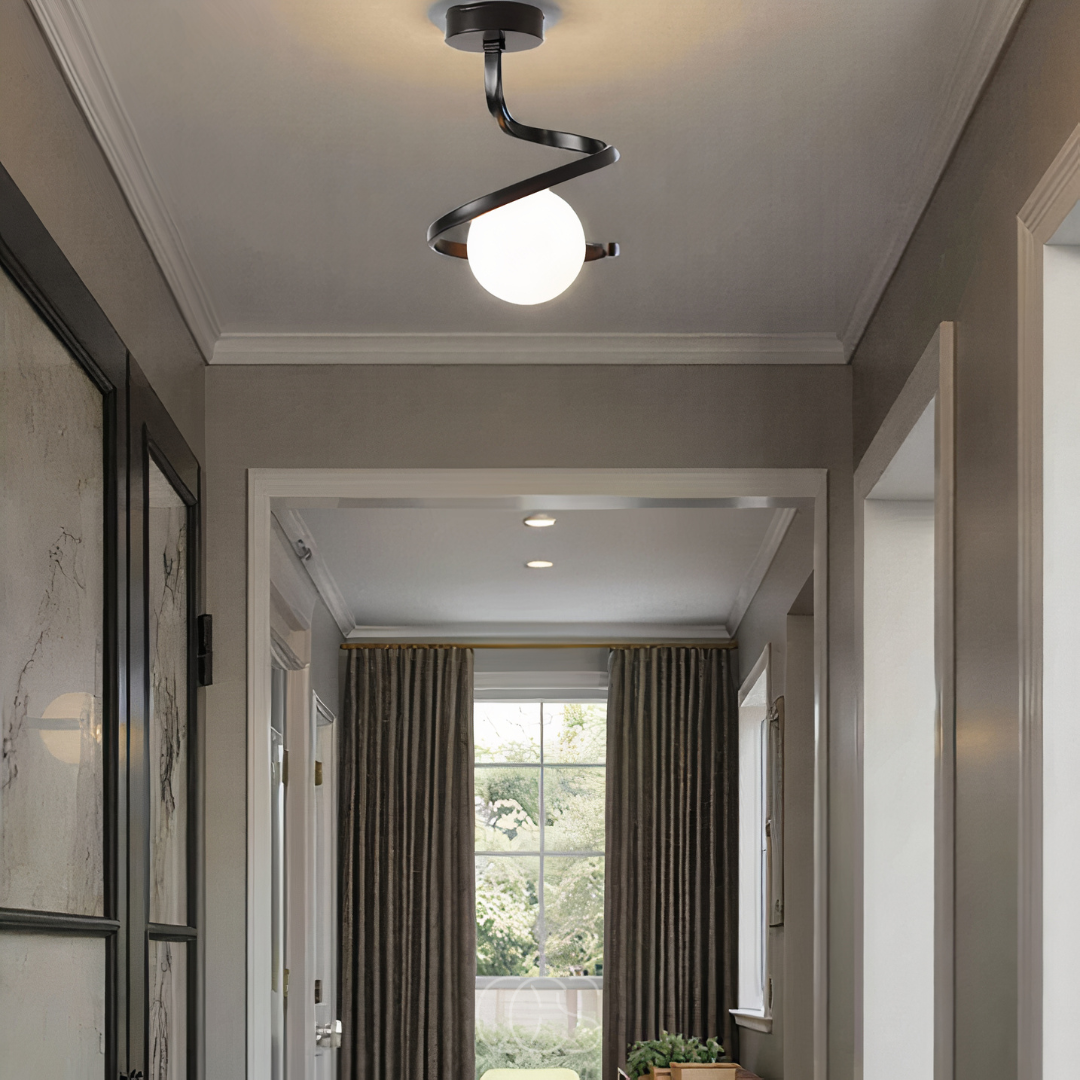 Lereks - Spiral with Ball Ceiling Lamp – luxury in a playful design