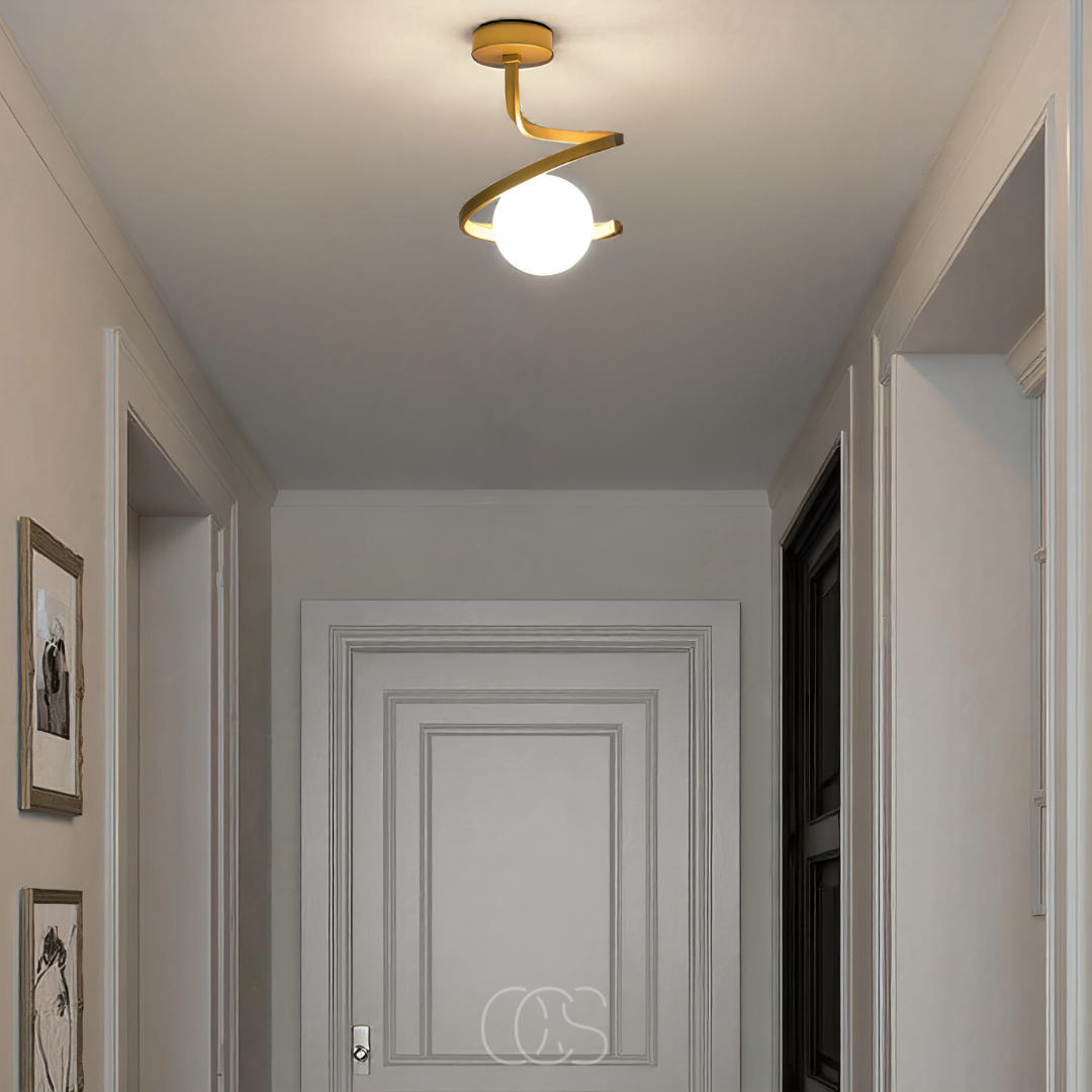Lereks - Spiral with Ball Ceiling Lamp – luxury in a playful design