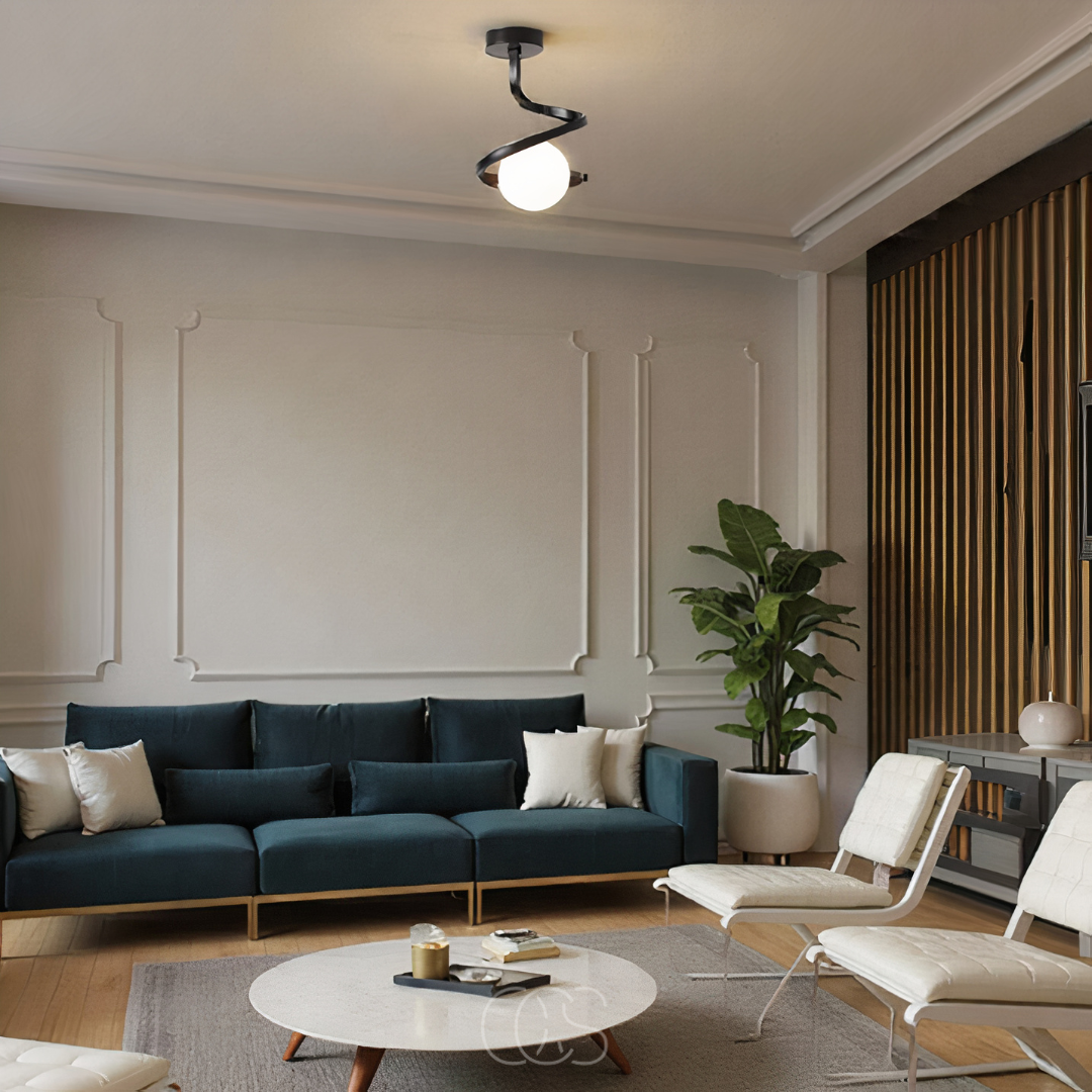 Lereks - Spiral with Ball Ceiling Lamp – luxury in a playful design
