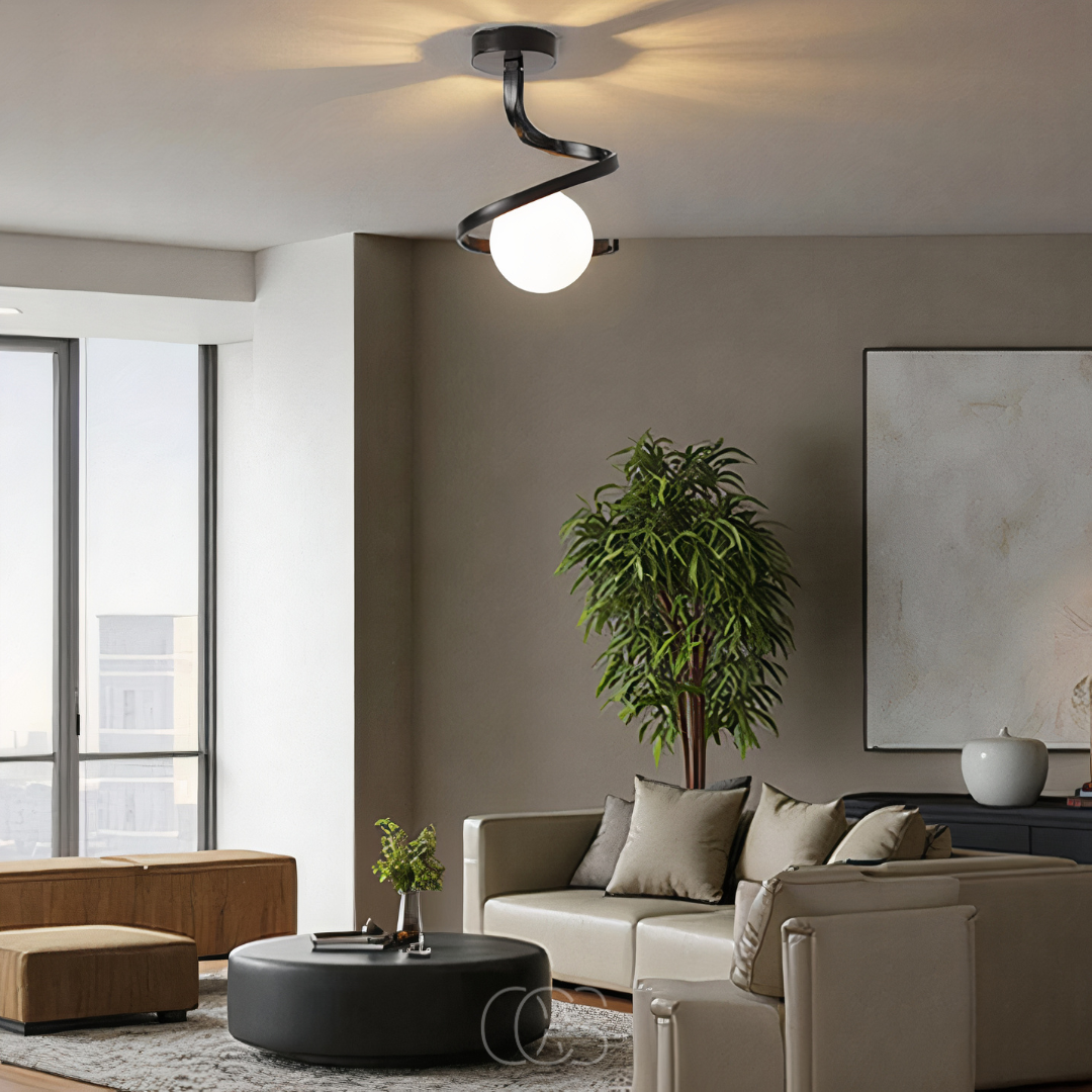 Lereks - Spiral with Ball Ceiling Lamp – luxury in a playful design