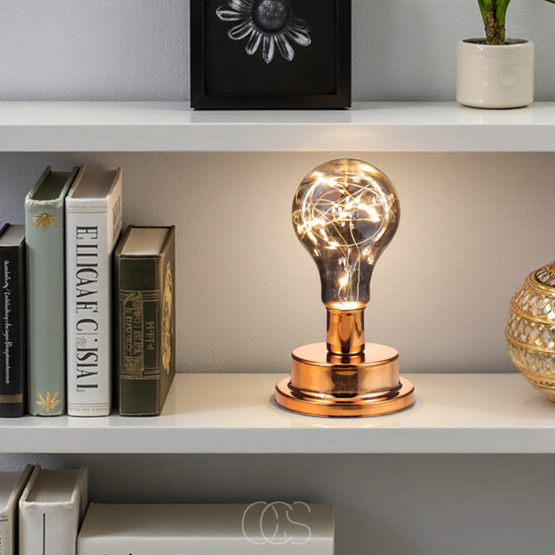 Lereks - Table Lamp with Light Bulb - Vintage Industrial Design