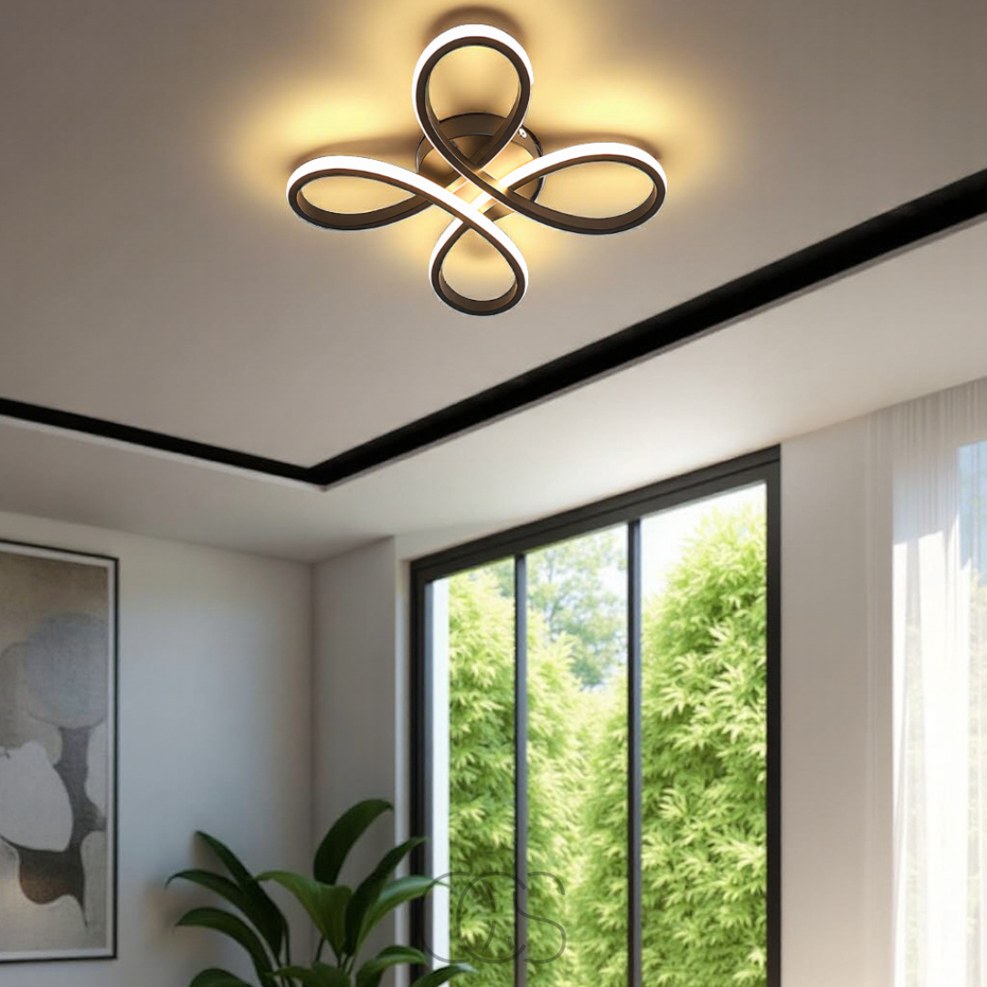 Lereks – Ceiling lamp LED Klaver – Modern design with atmospheric dimming function