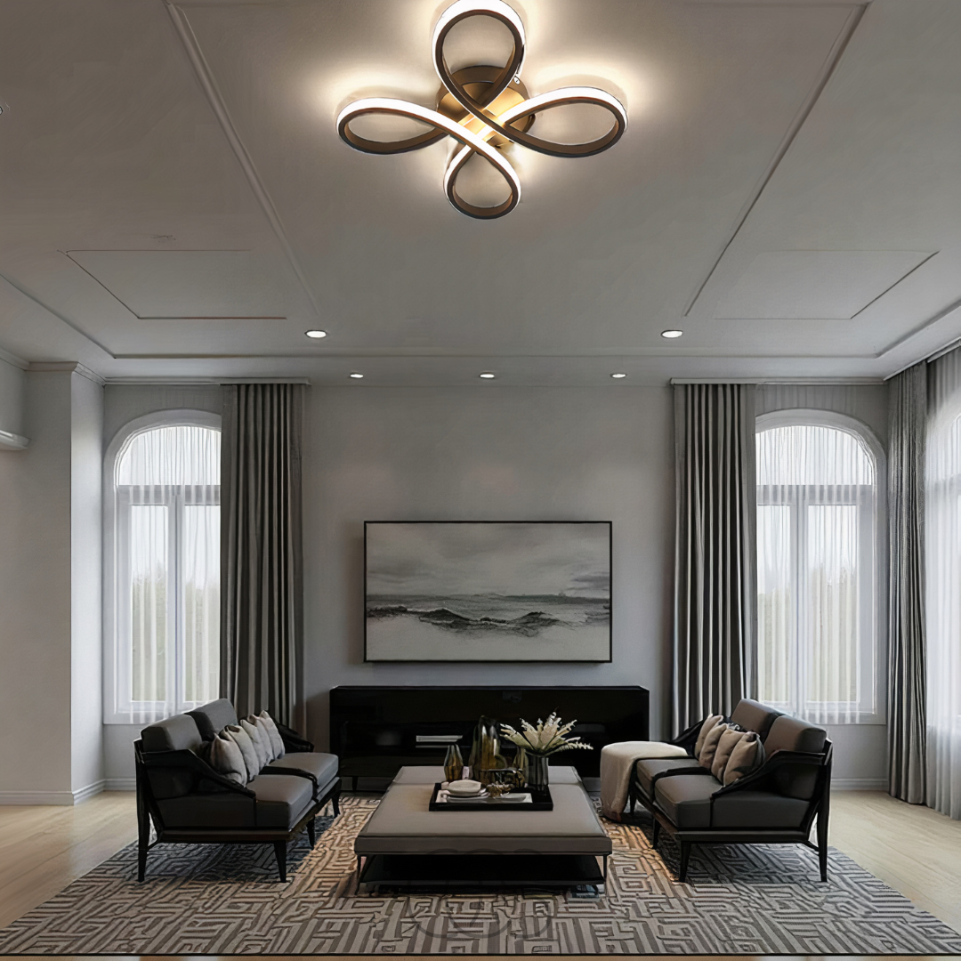 Lereks – Ceiling lamp LED Klaver – Modern design with atmospheric dimming function
