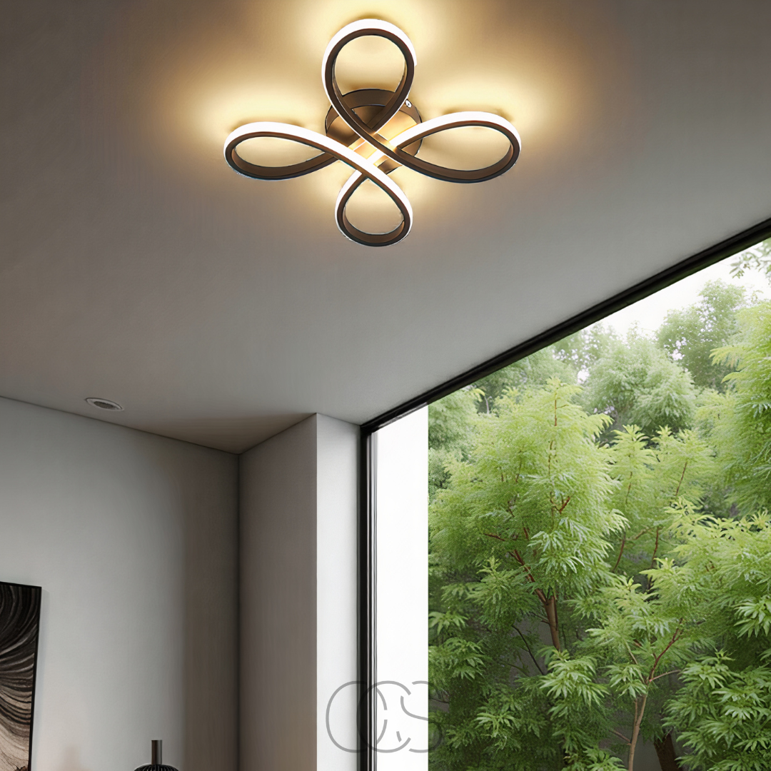 Lereks – Ceiling lamp LED Klaver – Modern design with atmospheric dimming function