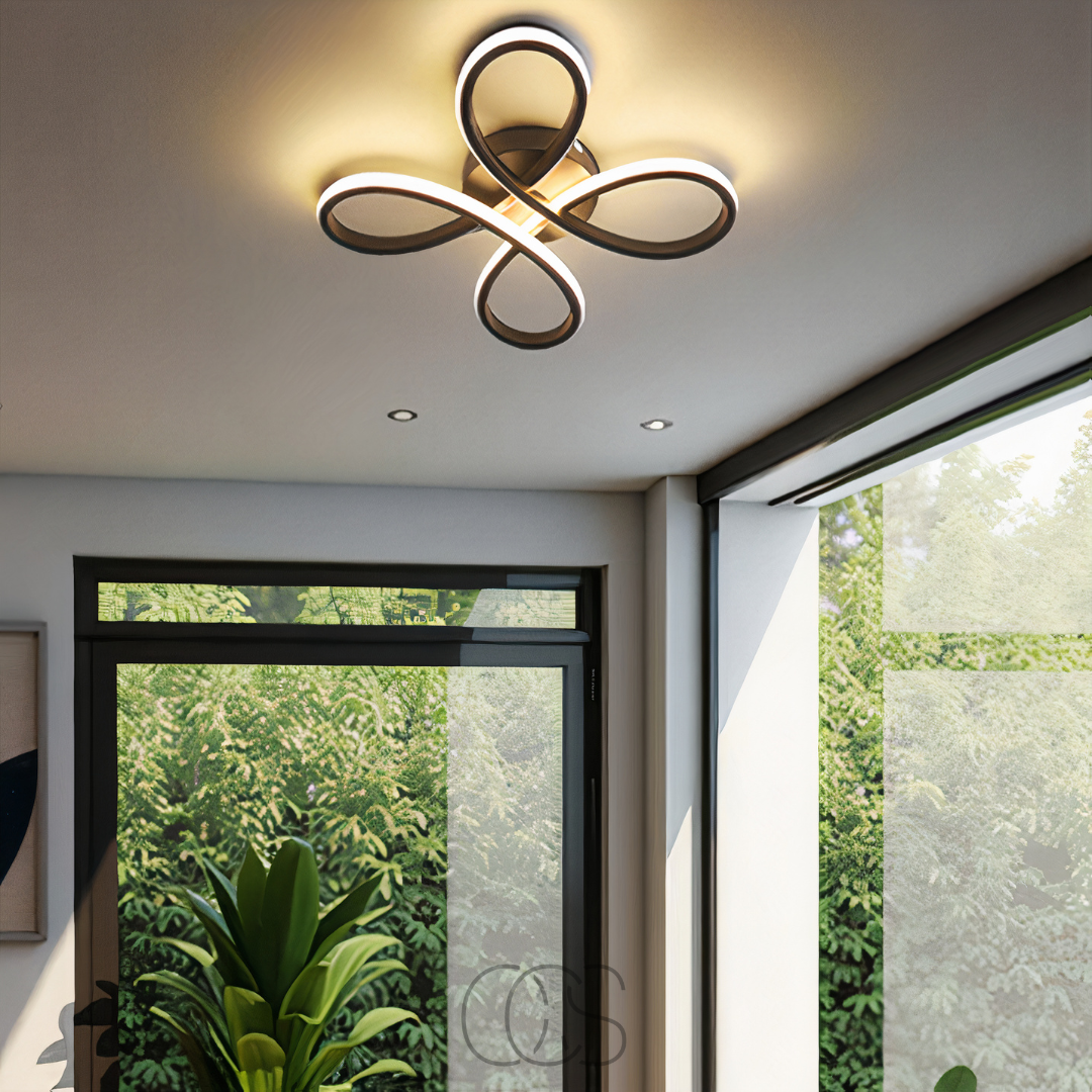 Lereks – Ceiling lamp LED Klaver – Modern design with atmospheric dimming function