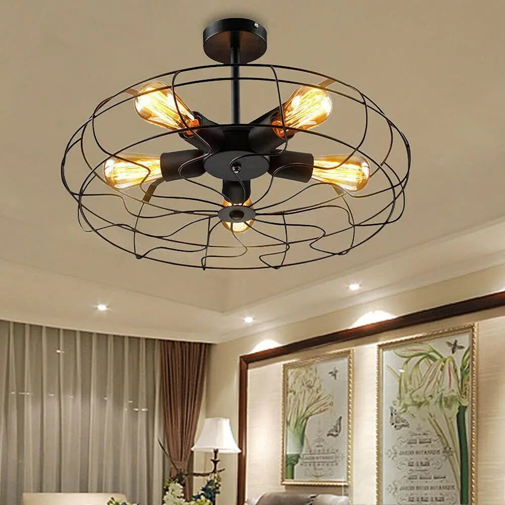 Oakhurst | Retro Cage Chandelier