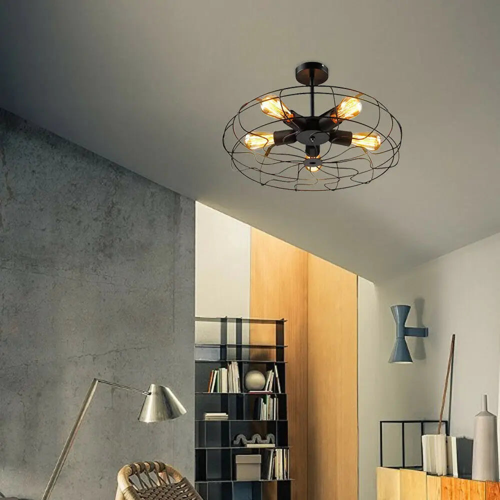 Oakhurst | Retro Cage Chandelier