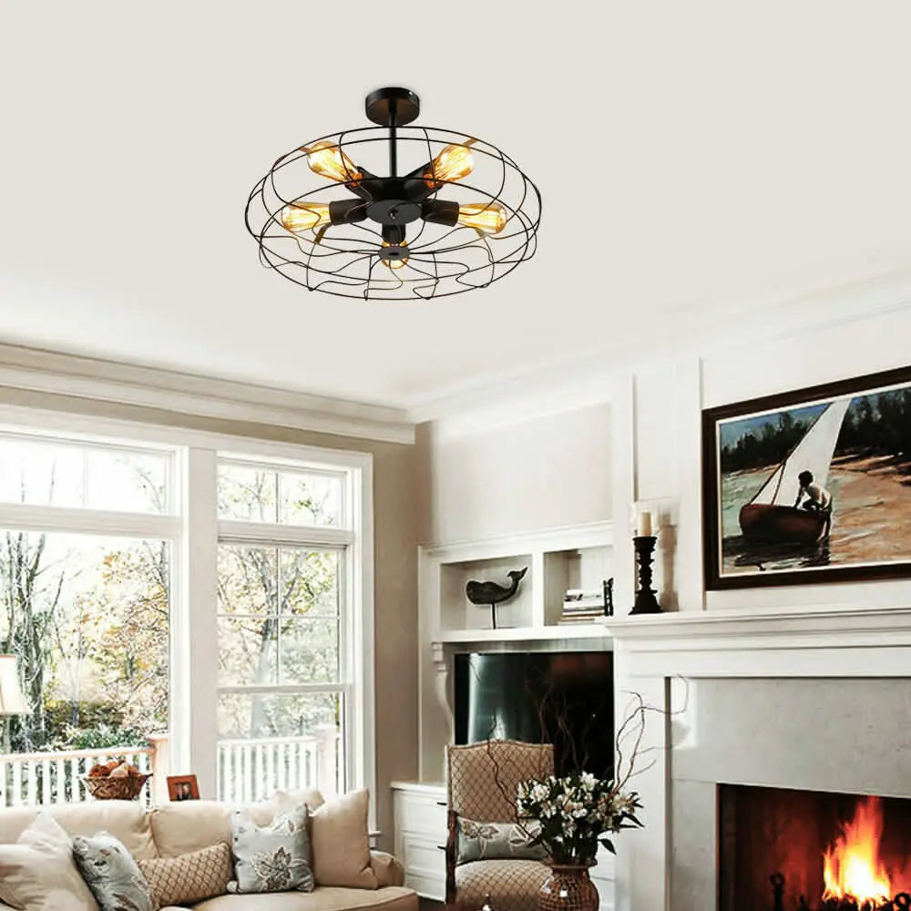 Oakhurst | Retro Cage Chandelier
