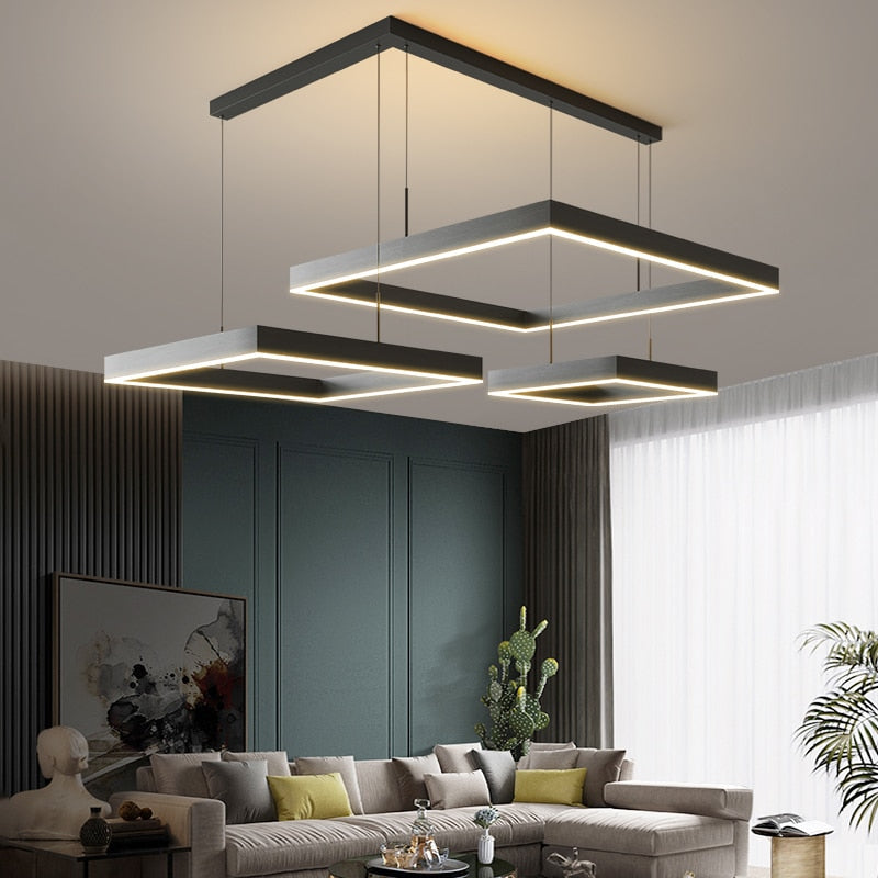 Liora | Square LED Chandelier
