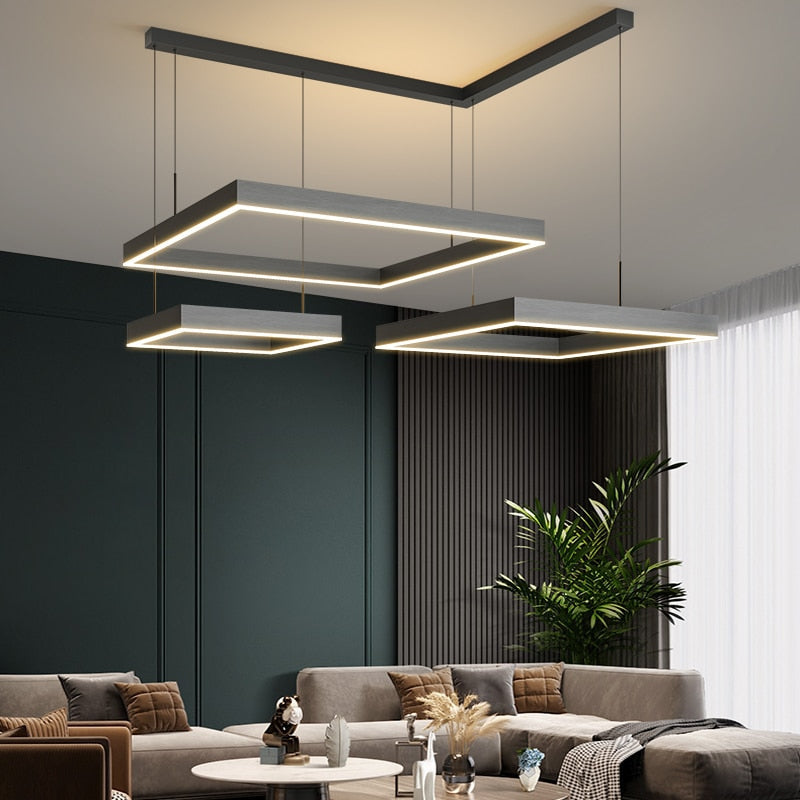 Liora | Square LED Chandelier