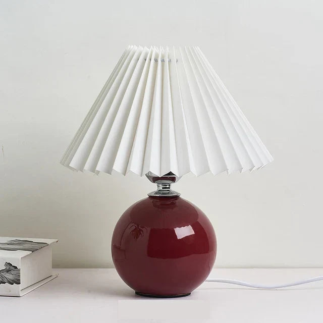 Maribel | Vintage Pleated Table Lamp