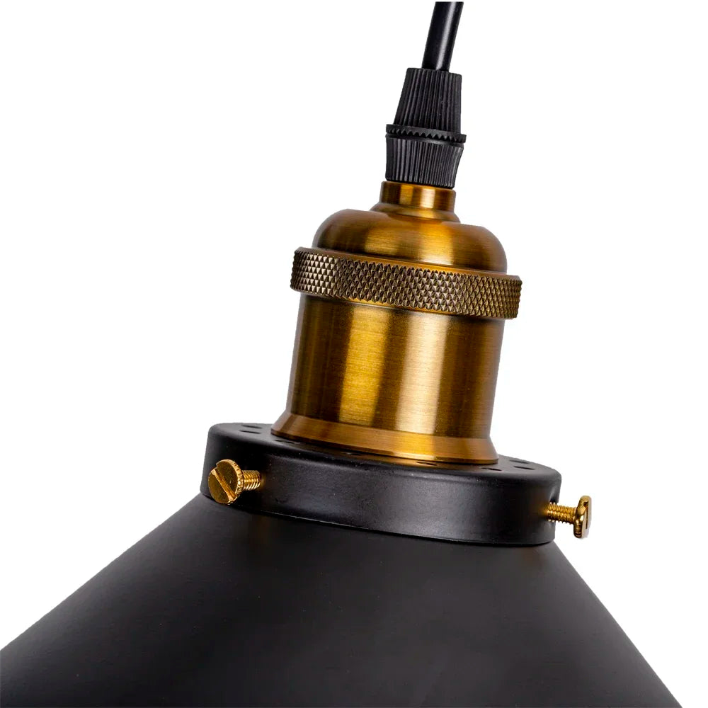 LumenVale | Retro Metal and Glass Pendant Light