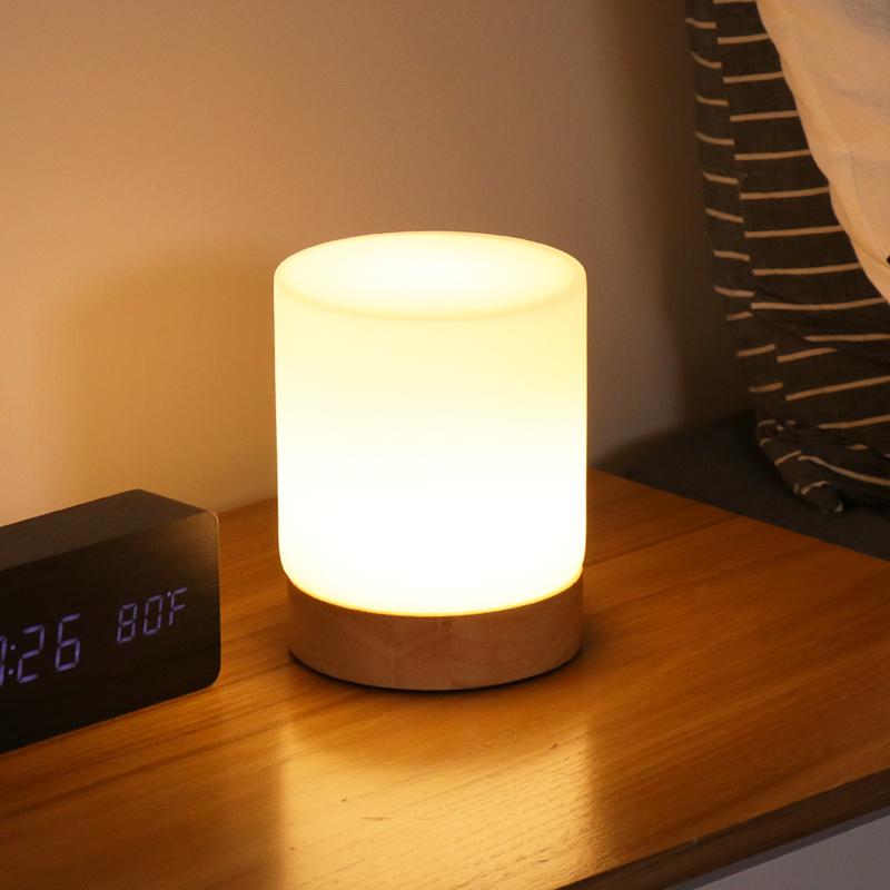 Auralis Mini Glass Table Lamp With Touch-Activated 360-Degree Lighting