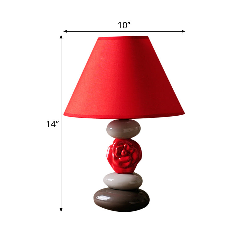 LuminaCasa | Table Lamp With Conical Fabric Shade
