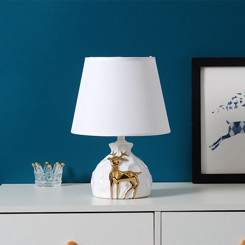FawnLume | Deer Vase Table Lamp With Flared Base