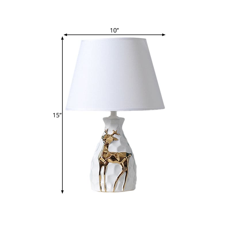 FawnLume | Deer Vase Table Lamp With Flared Base