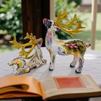 Lereks - Abstract Deer Sculpture - Decorative Table Sculpture in Resin