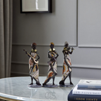 Lereks - African Musicians Statue Set - Decorative Sculptures