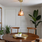 Lereks - Amber Glass Pendant Lamp – Warm Light & Stylish Design