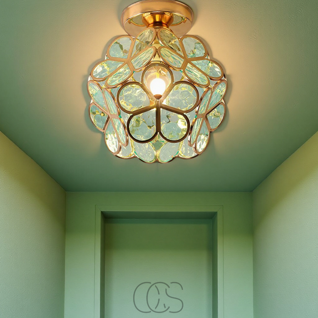 Lereks - Design flower ceiling lamp - Iron & Glass