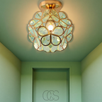 Lereks - Design flower ceiling lamp - Iron & Glass