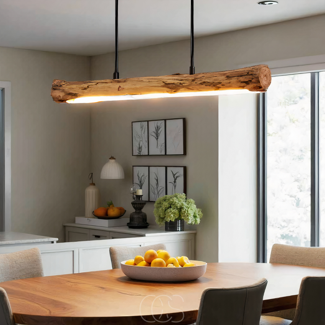 Lereks - Lampada a sospensione in legno dimmerabile