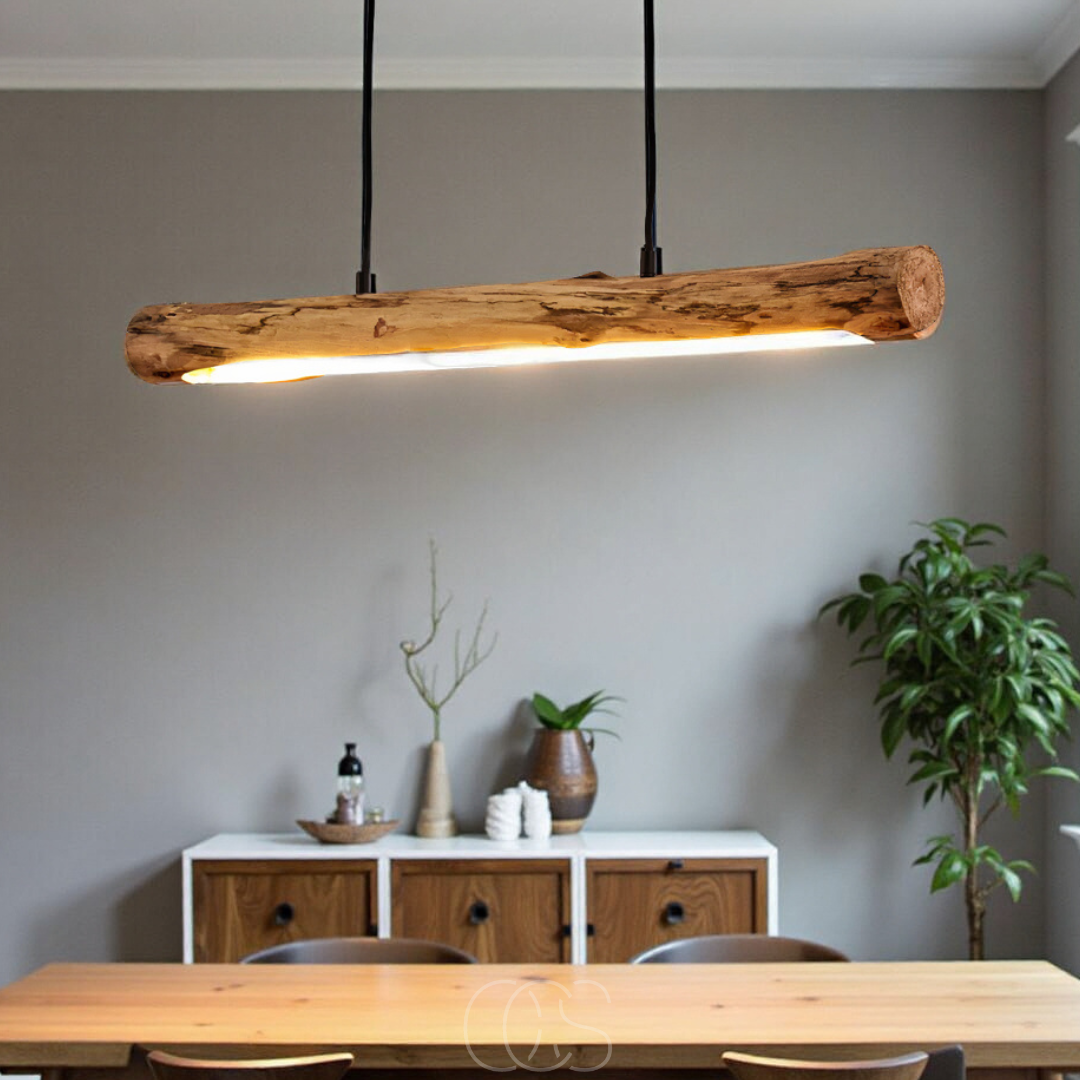 Lereks - Lampada a sospensione in legno dimmerabile