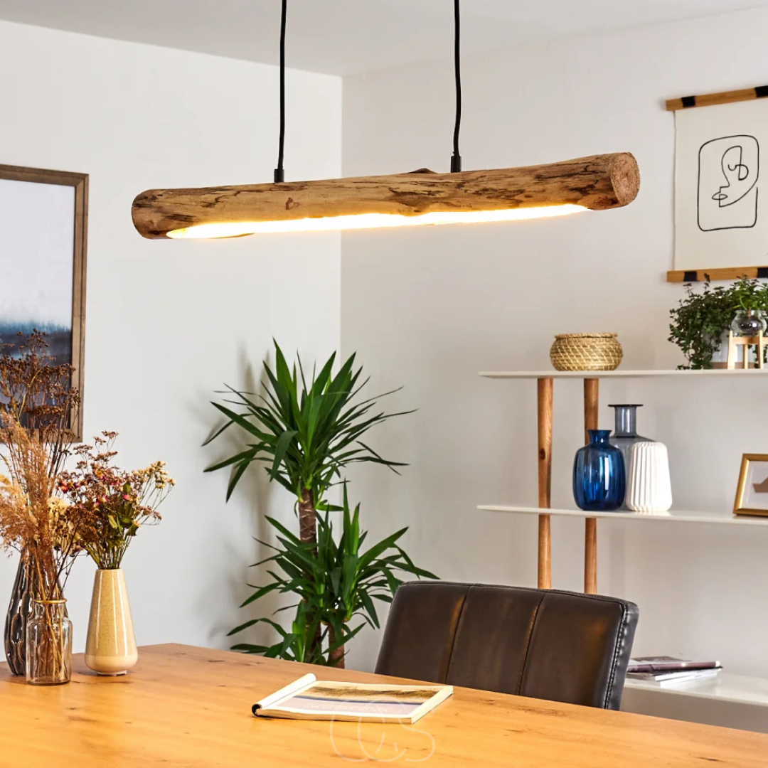 Lereks - Lampada a sospensione in legno dimmerabile