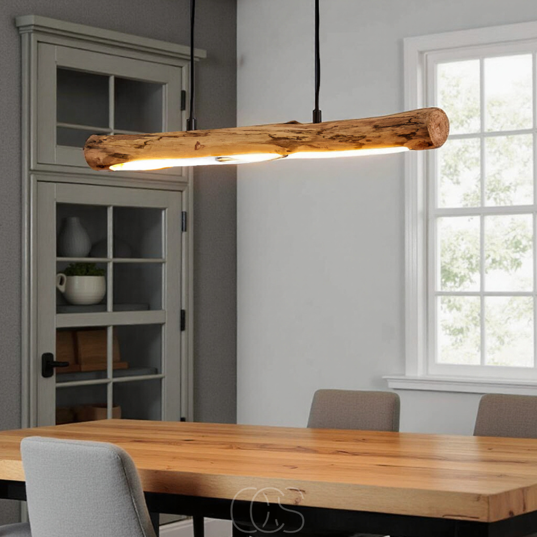 Lereks - Lampada a sospensione in legno dimmerabile