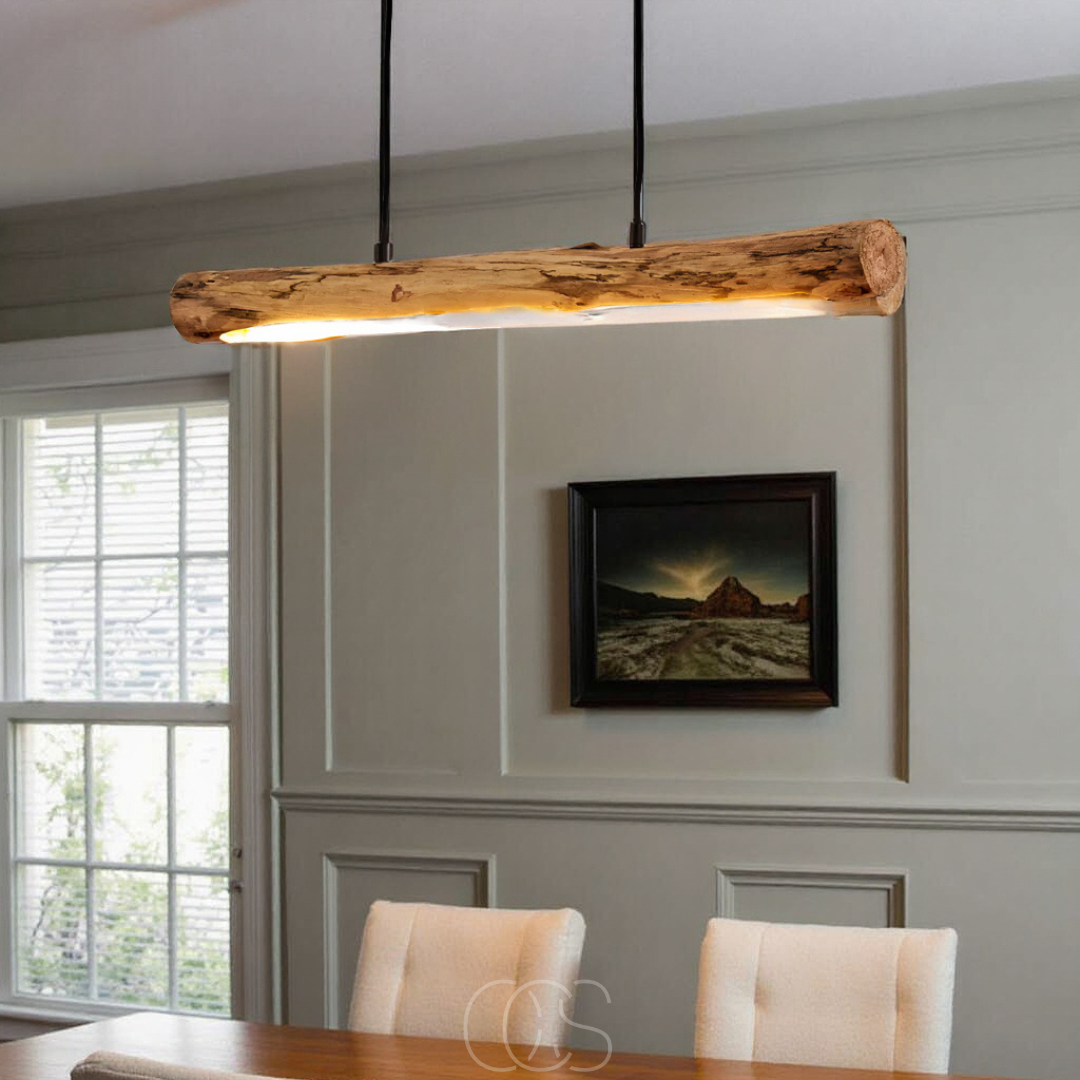 Lereks - Lampada a sospensione in legno dimmerabile