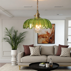 Lereks - Glass Flower Pendant Lamp - Vintage Design
