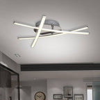 Lereks - LED Lampa sufitowa trójkątna - lampa w satynowym niklu