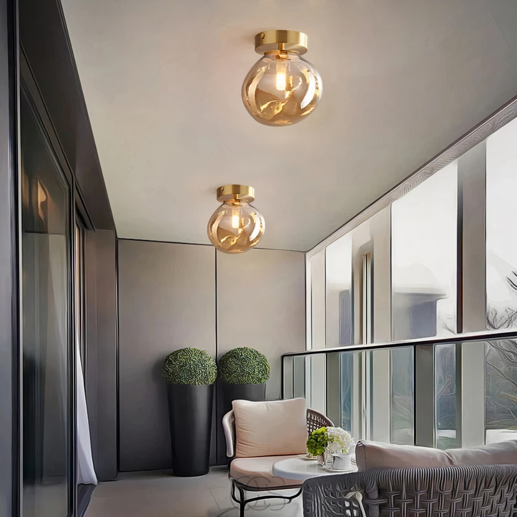 Lereks - Lampada da soffitto in vetro LED - Moderna