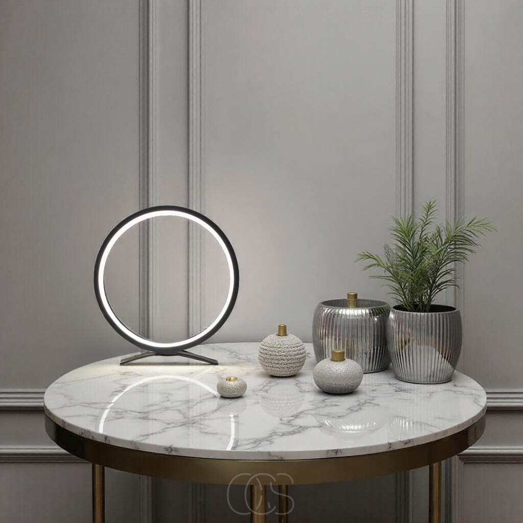 Lereks - LED-renkaapöytälamppu - moderni minimalistinen muotoilu