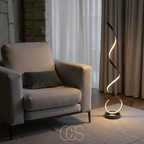 Lereks - Lampada da terra a spirale LED dimmerabile
