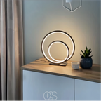 Lereks - Lámpara de Mesa LED Doble Anillo