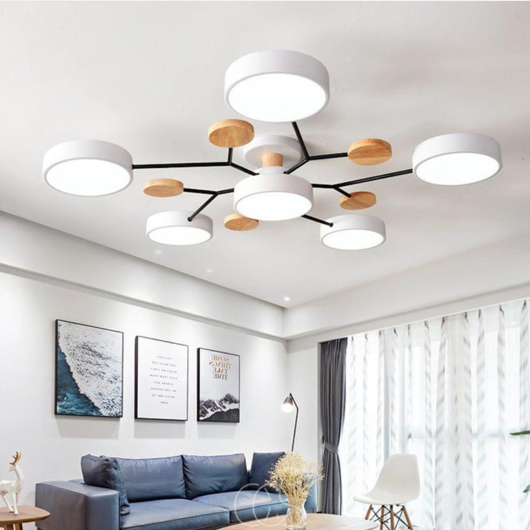 Lereks - Lampada da soffitto LED in metallo Macaron - Dimmerabile a 3 colori