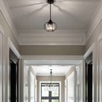 Lereks - Nordic Pendant Lamp with Spherical Glass - Black Design