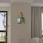 Lereks - Retro Wall Lamp with Glass Tulip Shade
