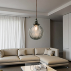 Lereks - Round Pendant Lamp Glass - Smoke Color