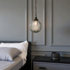 Lereks - Round Pendant Lamp Glass - Smoke Color
