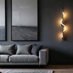 Lereks - Slim LED wall lamp - Black aluminum