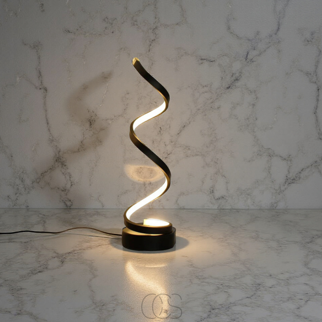 Lereks - Spiral Lamp – modern design with 3 light colors & energy-efficient LED