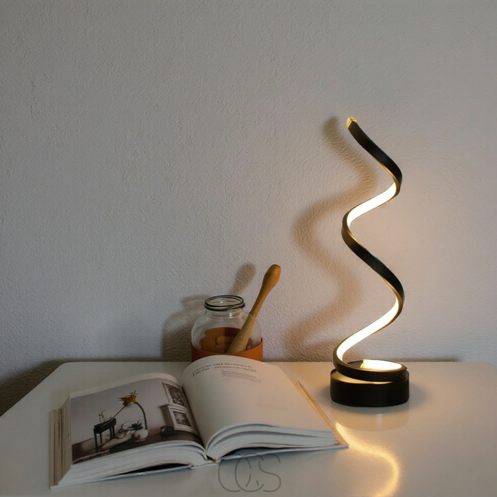 Lereks - Spiral Lamp – modern design with 3 light colors & energy-efficient LED