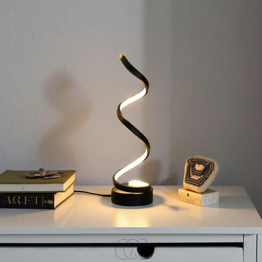 Lereks - Spiral Lamp – modern design with 3 light colors & energy-efficient LED