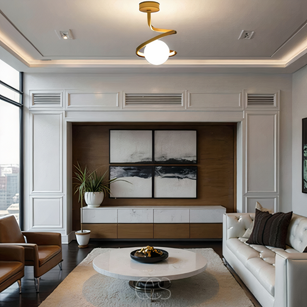 Lereks - Spiral with Ball Ceiling Lamp – luxury in a playful design