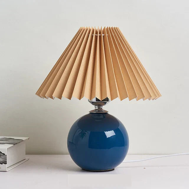 Maribel | Vintage Pleated Table Lamp