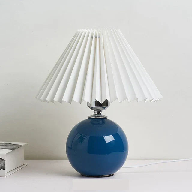 Maribel | Vintage Pleated Table Lamp
