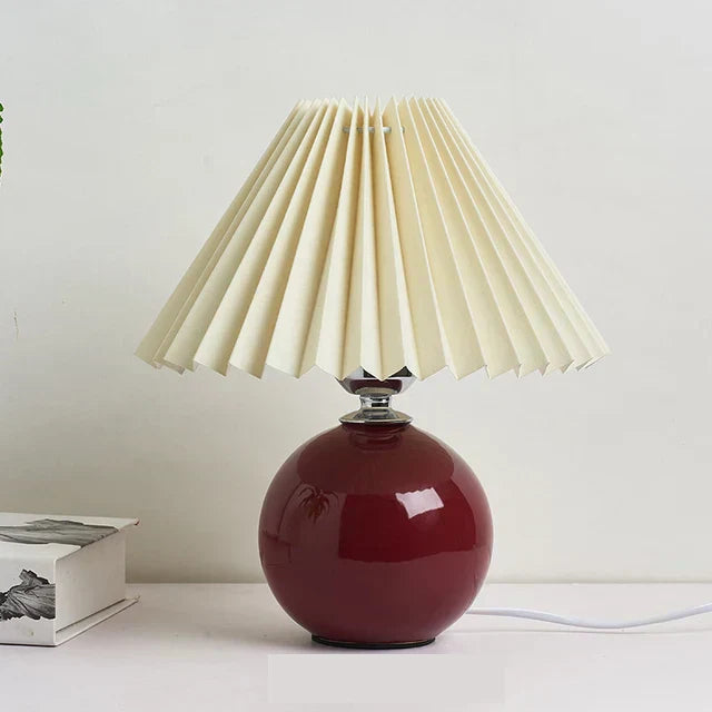 Maribel | Vintage Pleated Table Lamp