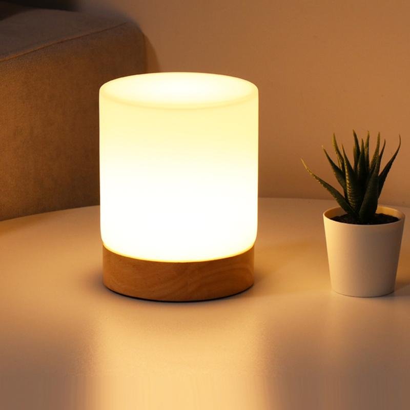 Auralis Mini Glass Table Lamp With Touch-Activated 360-Degree Lighting